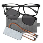 Marco optico + Clip On sol polarizado mod Precis Negro Brillante 2