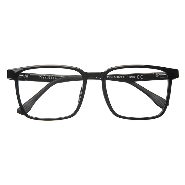 Marco optico + Clip On sol polarizado mod Precis Negro Brillante 5