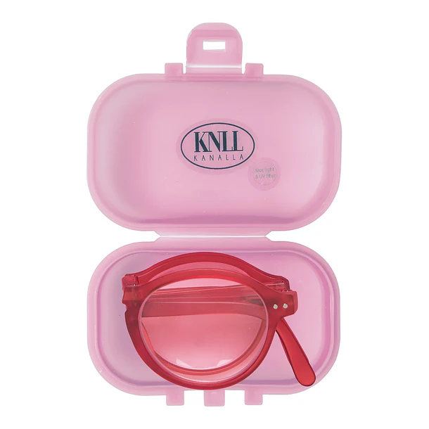 Pack 2 Lentes De Lectura Plegable Con Filtro Azul mod Negro/ Rojo 2