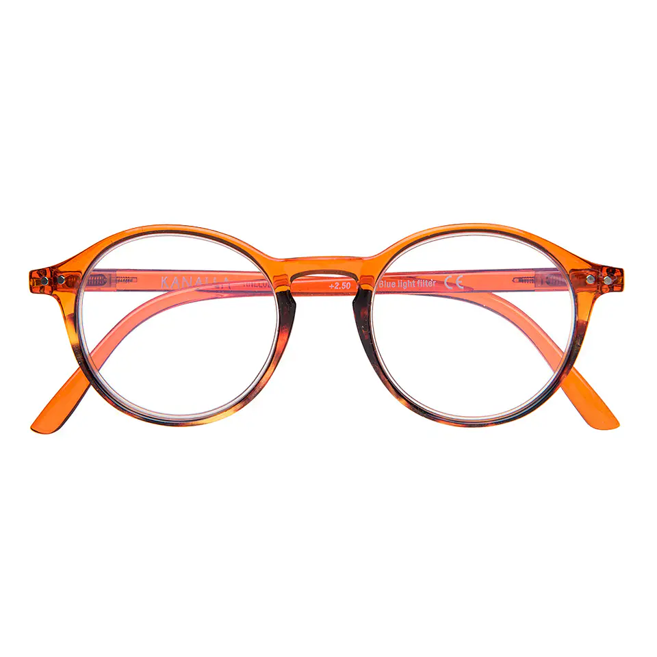 Lentes de Lectura Filtro Azul y UV mod Papillon Naranja 2