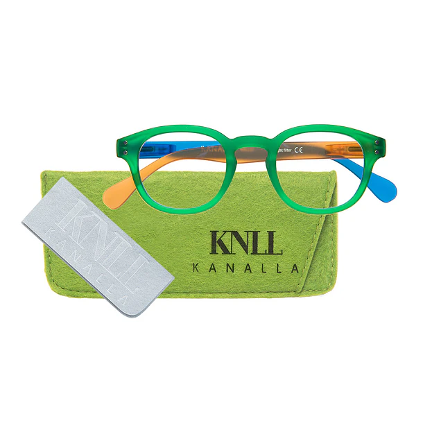 Pack 2 Lentes Descanso Filtro Luz Azul y UV mod Folie Verde/ Naranjo 3