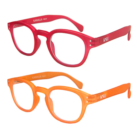 Pack 2 Lentes Descanso Filtro Luz Azul y UV mod Folie Rojo/Naranja