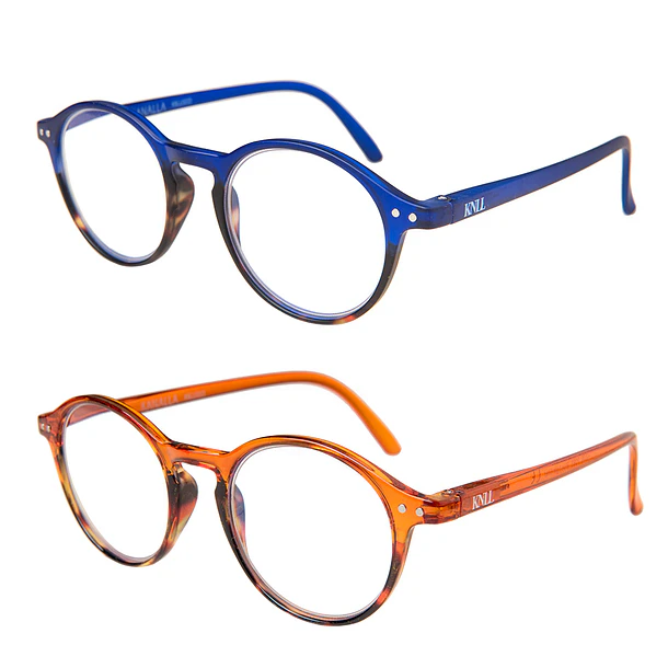 Pack 2 Lentes Descanso Filtro Luz Azul y UV mod Papillon Azul/ Naranja