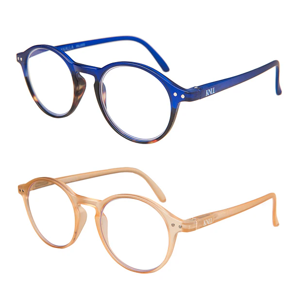 Pack 2 Lentes Descanso Filtro Luz Azul y UV mod Papillon Azul/ Beige