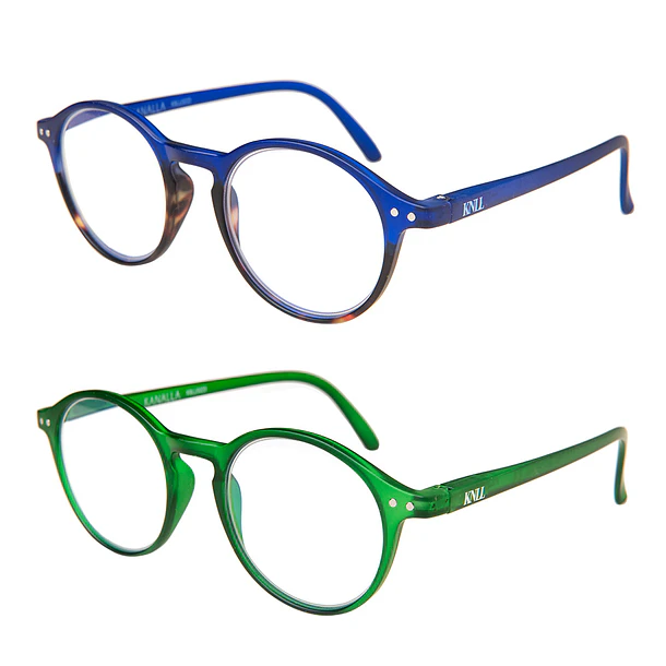 Pack 2 Lentes de Lectura Filtro Luz Azul y UV mod Papillon Azul/ Verde