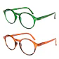 Pack 2 Lentes de Lectura Filtro Luz Azul y UV mod Papillon Verde/ Naranjo - Miniatura 1