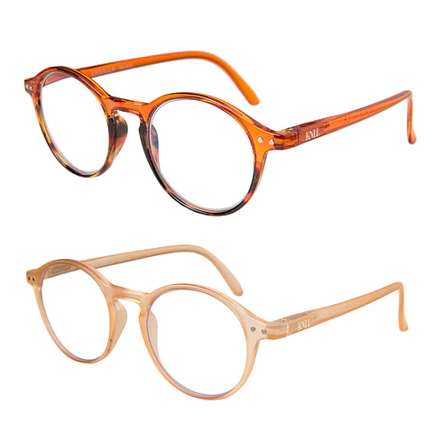 Pack 2 Lentes de Lectura Filtro Luz Azul y UV mod Papillon Naranjo/ Beige