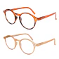 Pack 2 Lentes de Lectura Filtro Luz Azul y UV mod Papillon Naranjo/ Beige - Miniatura 1