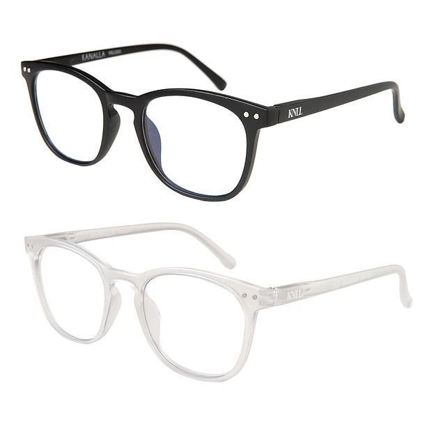 Pack 2 Lentes de Lectura Filtro Luz Azul y UV mod Avocat Negro/ Transparente