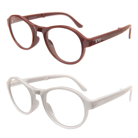 Pack 2 Lentes De Lectura Plegable Con Filtro Azul mod Café / Gris