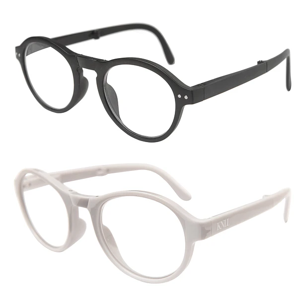 Pack 2 Lentes De Lectura Plegable Con Filtro Azul mod Gris / Negro