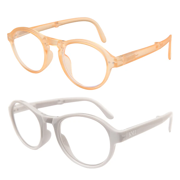 Pack 2 Lentes De Lectura Plegable Con Filtro Azul mod Gris / Naranjo