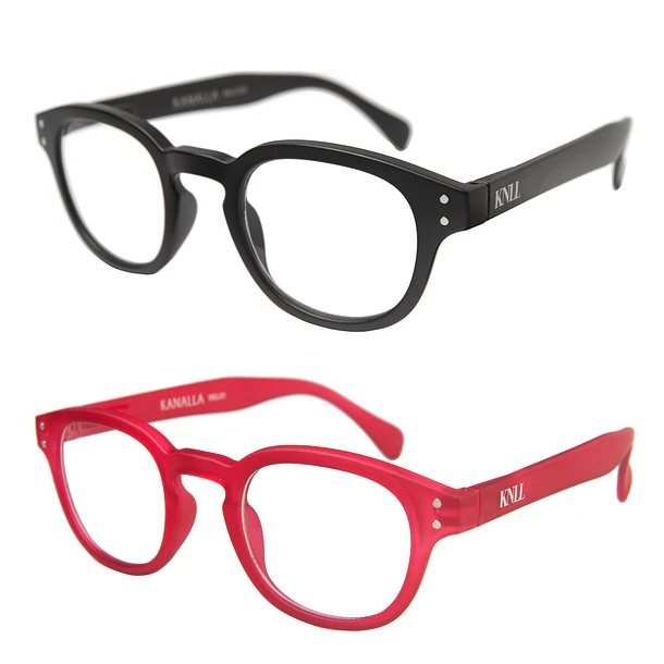 Pack 2 Lentes de Lectura Filtro Luz Azul y UV mod Folie Negro / Rojo