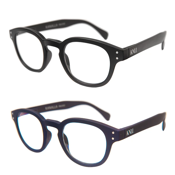Pack 2 Lentes de Lectura Filtro Luz Azul y UV mod Folie Negro / Azul