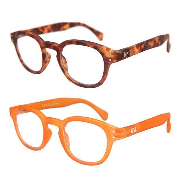 Pack 2 Lentes de Lectura Filtro Luz Azul y UV mod Folie Tortoise / Naranjo