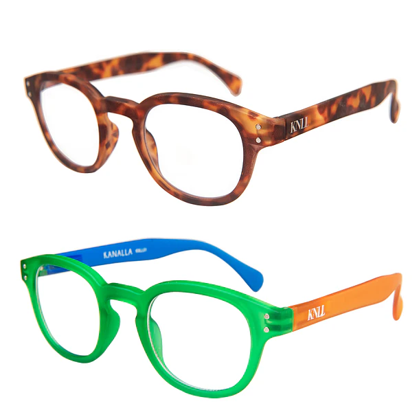 Pack 2 Lentes de Lectura Filtro Luz Azul y UV mod Folie Tortoise / Verde