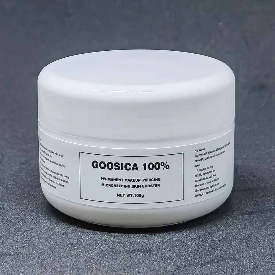 Crema Anestesica GOOSICA 100% – Concentrado Profesional Para Micropigmentacion Procedimientos Esteticos y Tatuajes 1