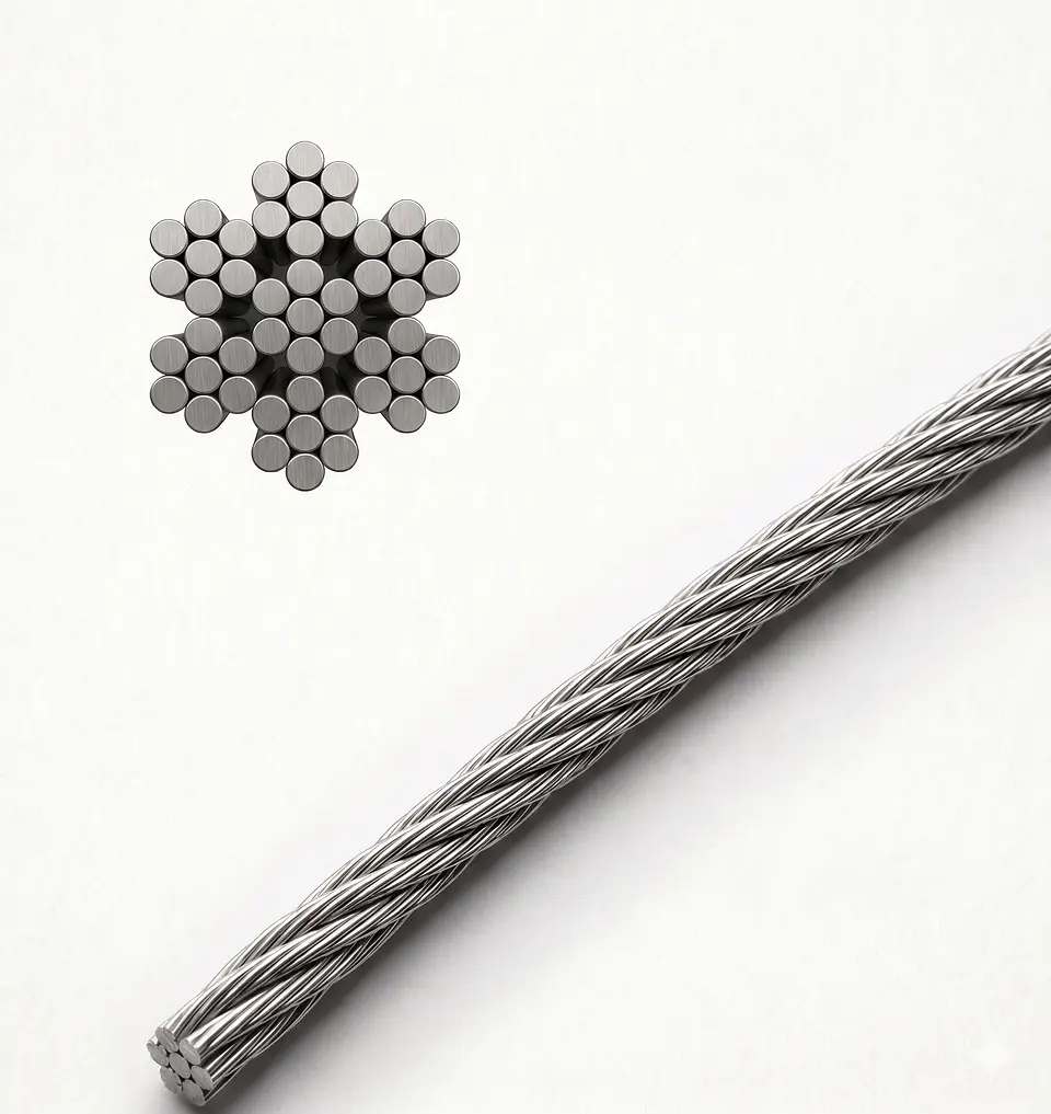 Cable de Acero Inoxidable Ø4 mm – Construcción 1x19 (AISI 316) (ml) 2