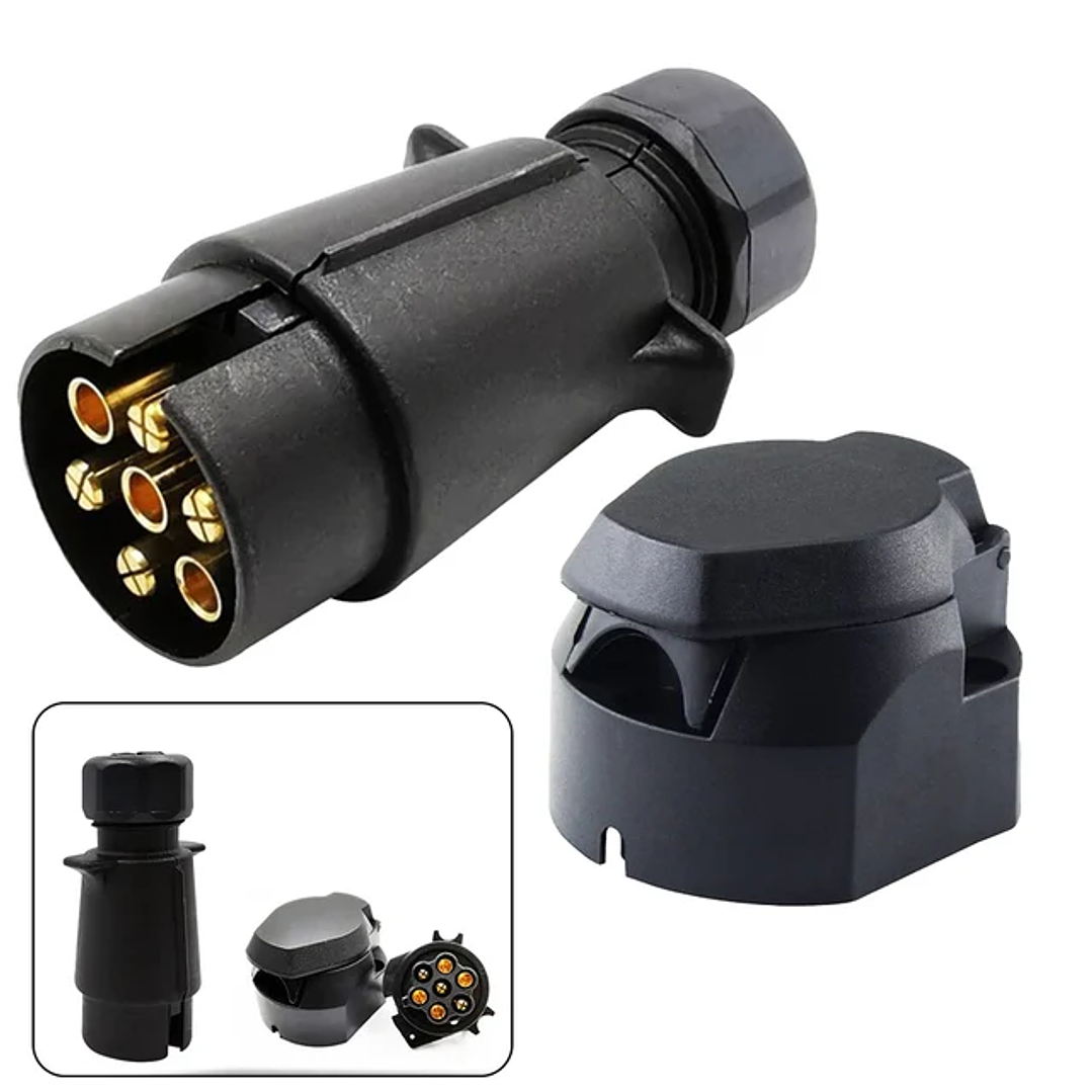 Pack Enchufe Macho & Hembra 7 pines + 5m de cable 3