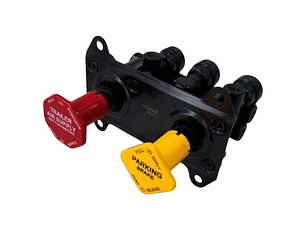 VÁLVULA FRENO DOBLE PERILLAS DE CONTROL-1/4''NPT MV-3	