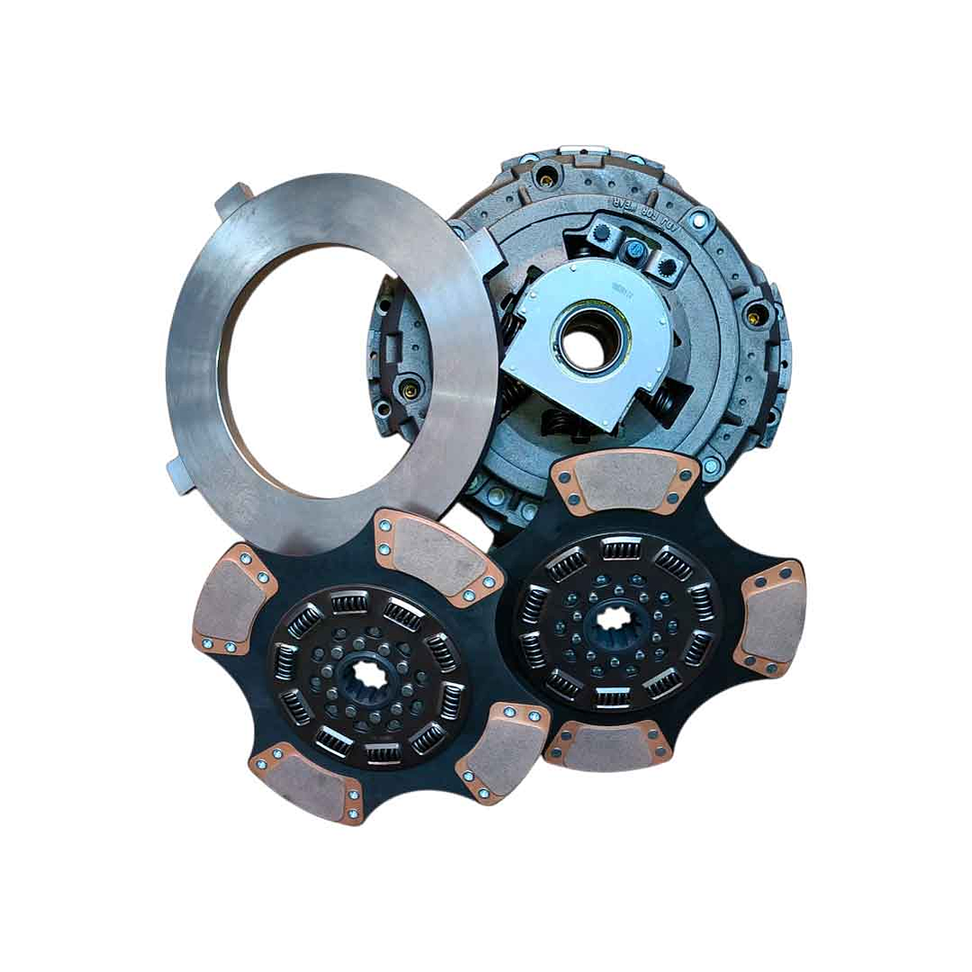 KIT EMBRAGUE 15 1/2'' x2'' x10, 9 Resortes 2 Platos de 4 Pastillas 1
