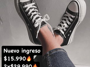 Zapatilla estilo converse eco Black 