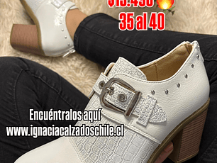 BOTIN BLANCO HEBILLA SOLO 39-40