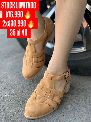 SANDALIA CAMELL GAMUZADA -
