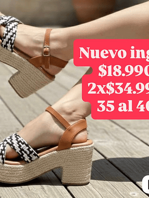 SANDALIA CAMELL DISEÑO EN NEGRO TERRAPLEN 