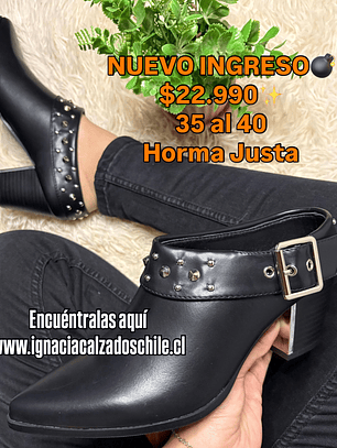 TEXANO  NEGRO CORTO ECOCUERO TACHAS