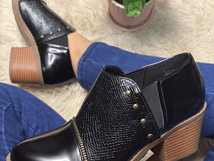 BOTIN NEGRO CLASICO SIN CIERRE  CELLIN 