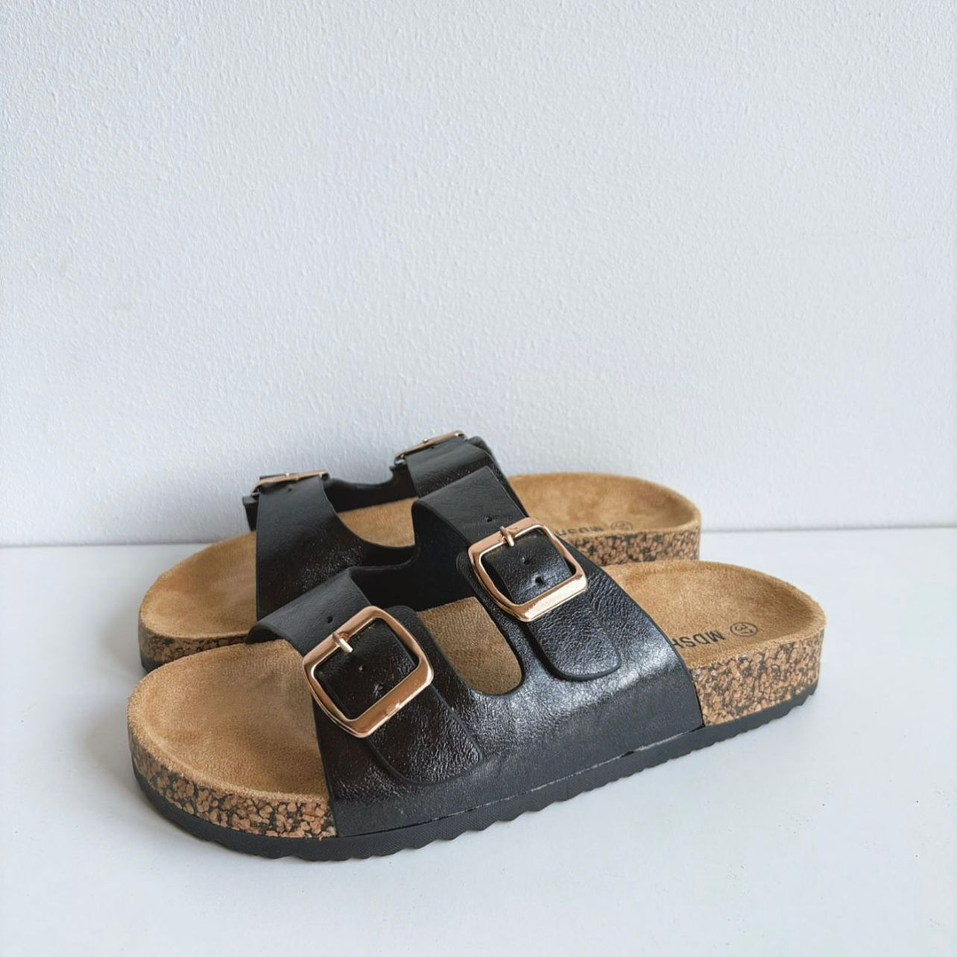 SANDALIA SUECO BAJO NEGRO 1