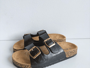 SANDALIA SUECO BAJO NEGRO