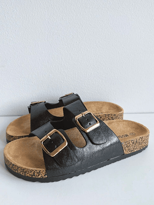 SANDALIA SUECO BAJO NEGRO