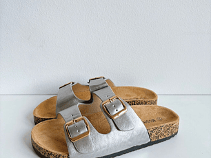 SANDALIA SUECO BAJO SILVER