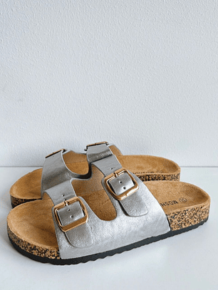 SANDALIA SUECO BAJO SILVER