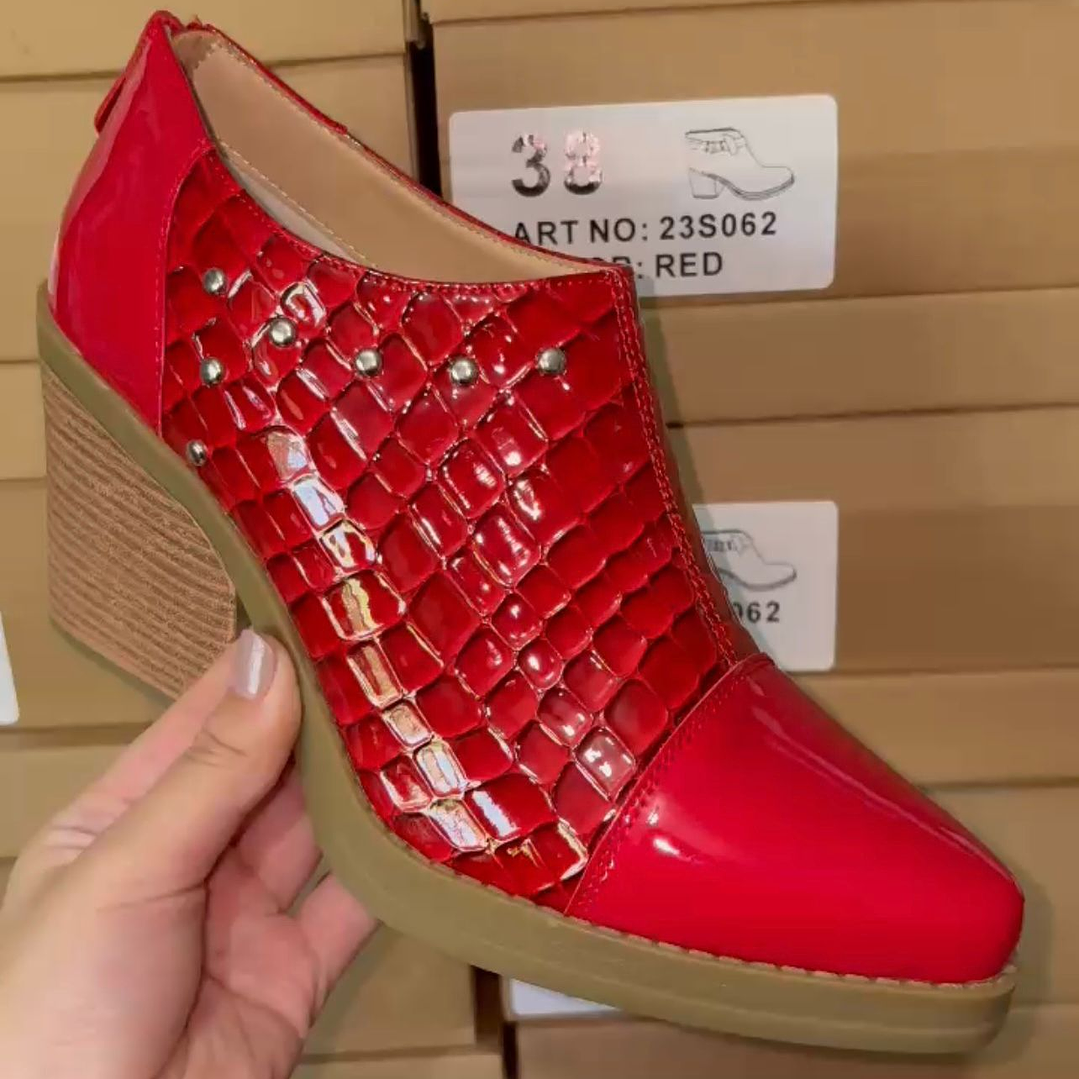 Botín Rojo Charol 1