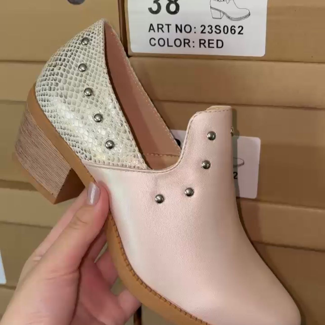 Mocasin Rosa Pastel Plateado Bajo  1