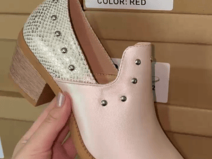 Mocasin Rosa Pastel Plateado Bajo 