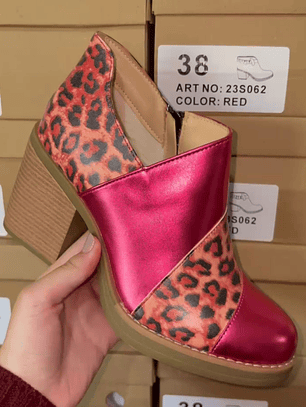 Botin Fuscia Leopardo
