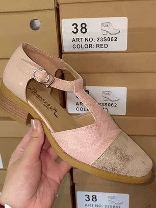 Sandalia Rosa Dorada