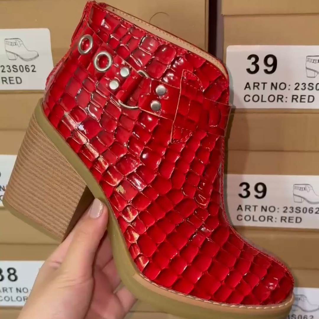 BOTIN ROJO HEBILLA 1