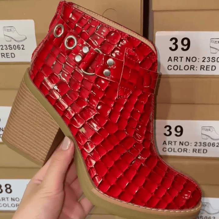 BOTIN ROJO HEBILLA 1