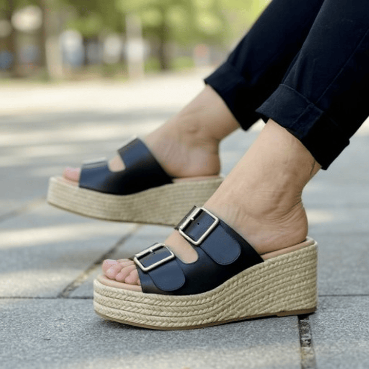 SANDALIA NEGRO HEBILLAS TERRAPLEN 1