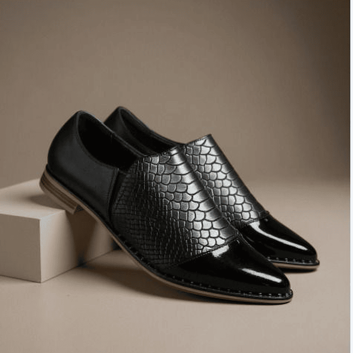 Mocasin Black Escamas 1