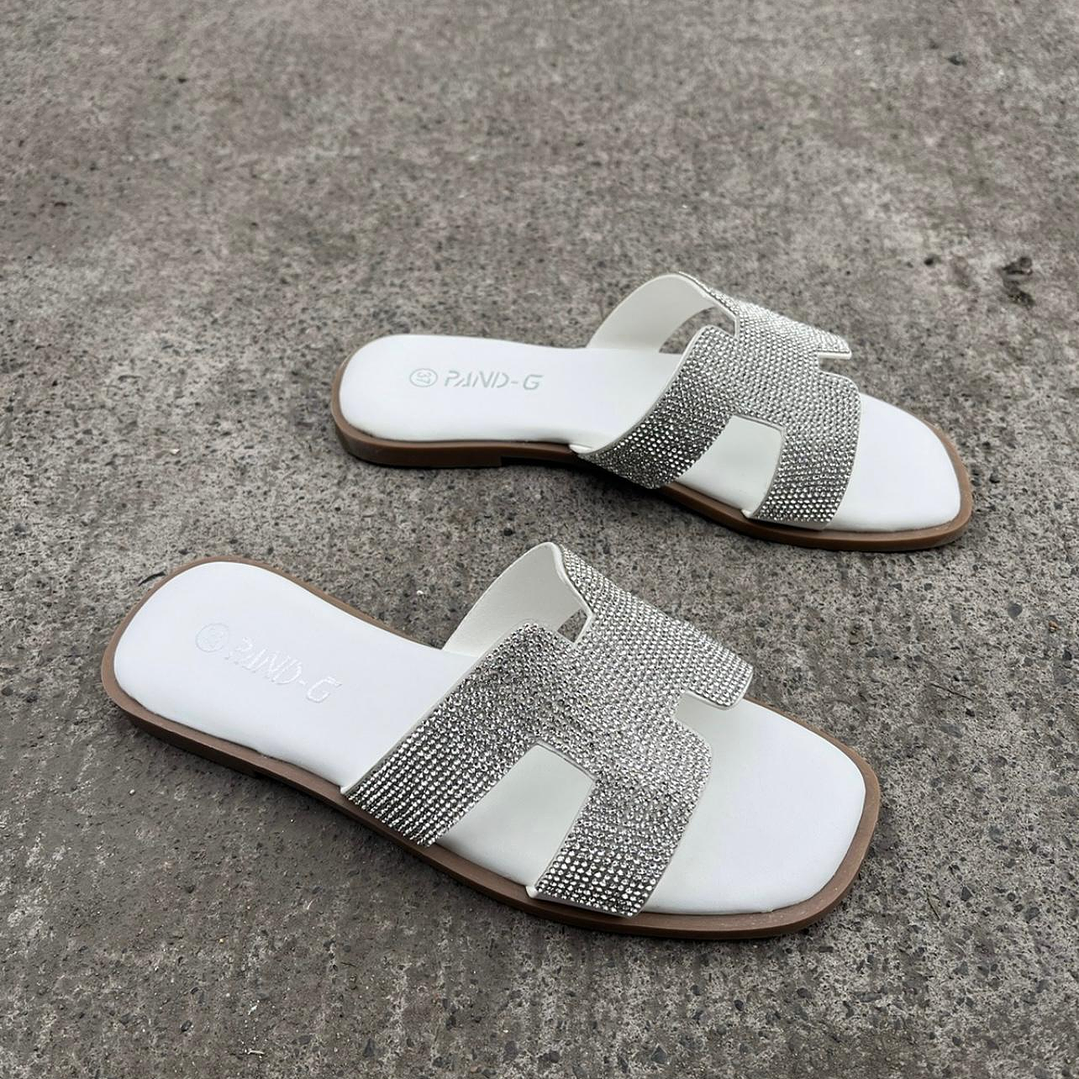 SANDALIA BRILLOS BLANCO 1