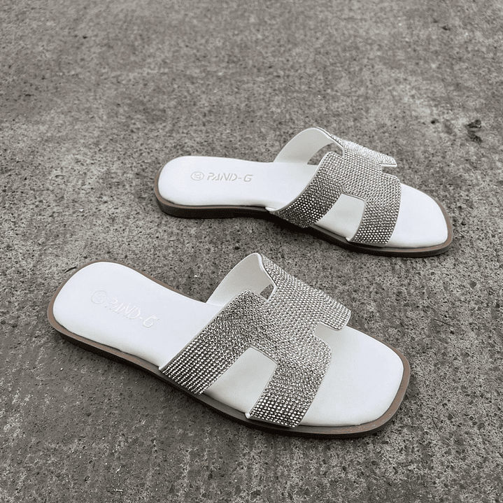 SANDALIA BRILLOS BLANCO 1