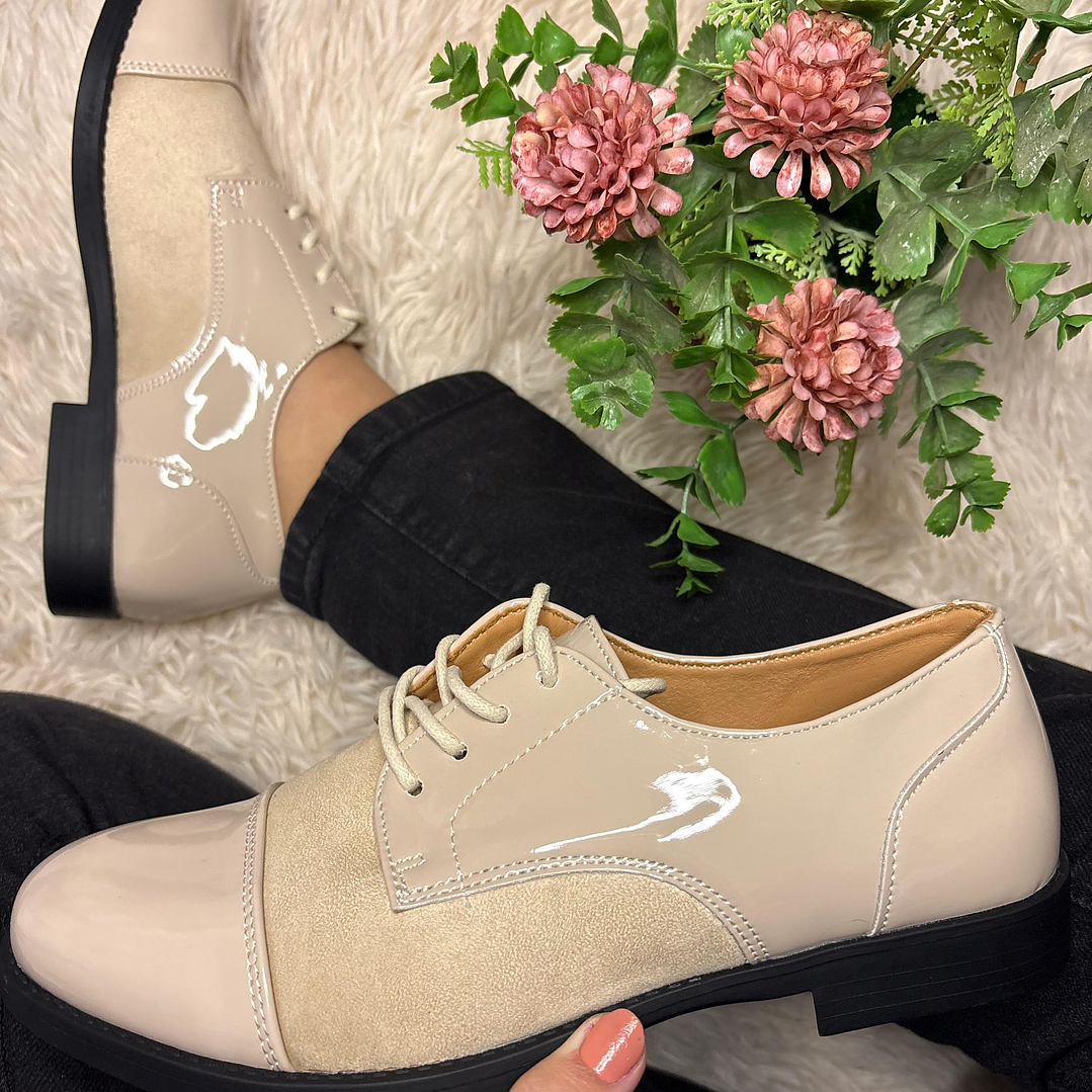 MOCASIN BEIGE  CORDONES MD 1