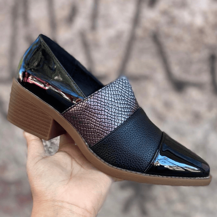 CALZADO NEGRO APLICACION CHAROL SOLO 35 3