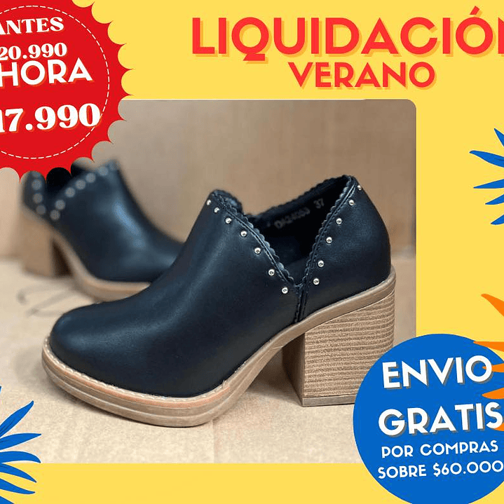 BOTIN ECOCUERO NEGRO TACHAS 2